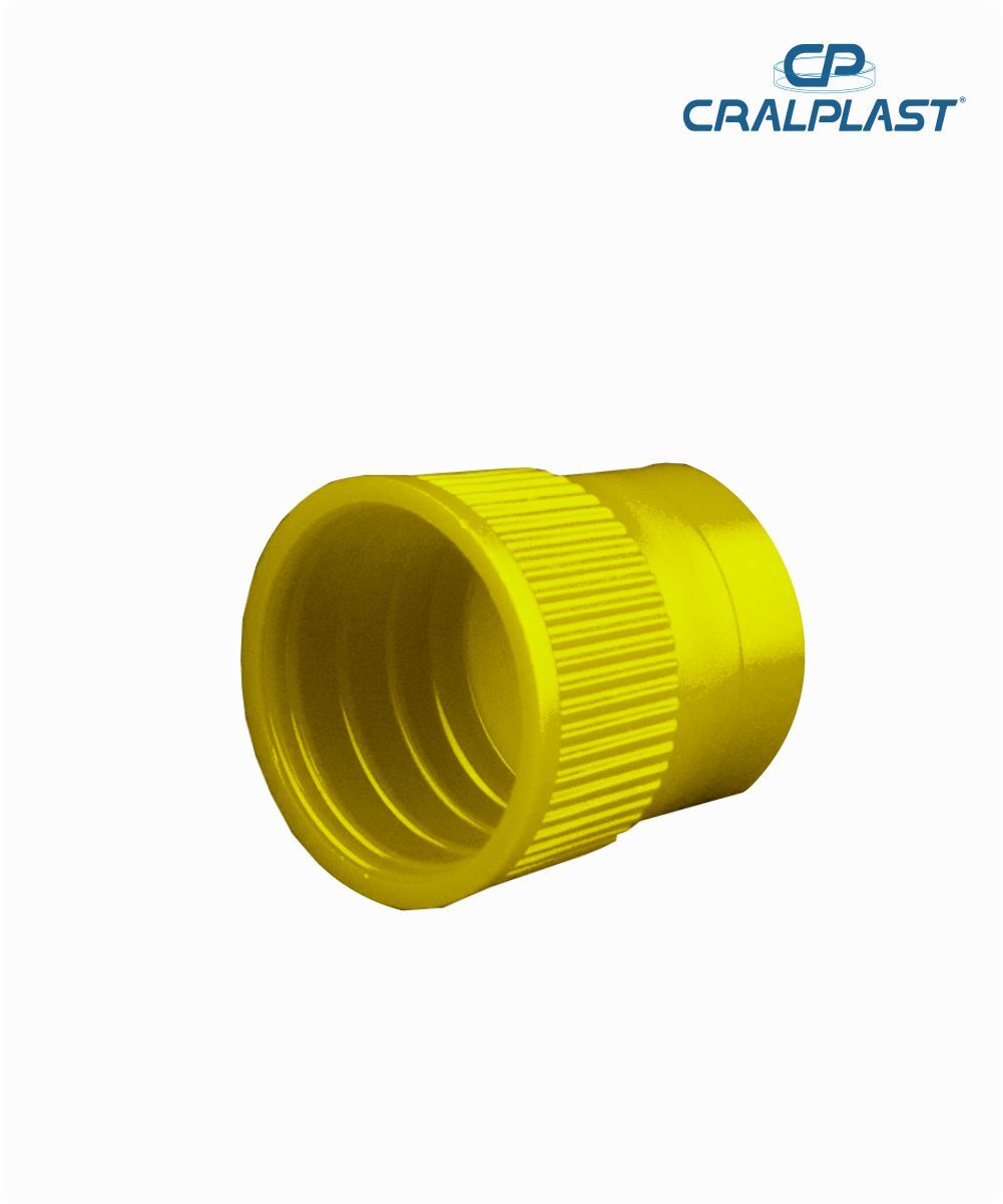 Tampa  para tubo cônico PP 18010 amarela